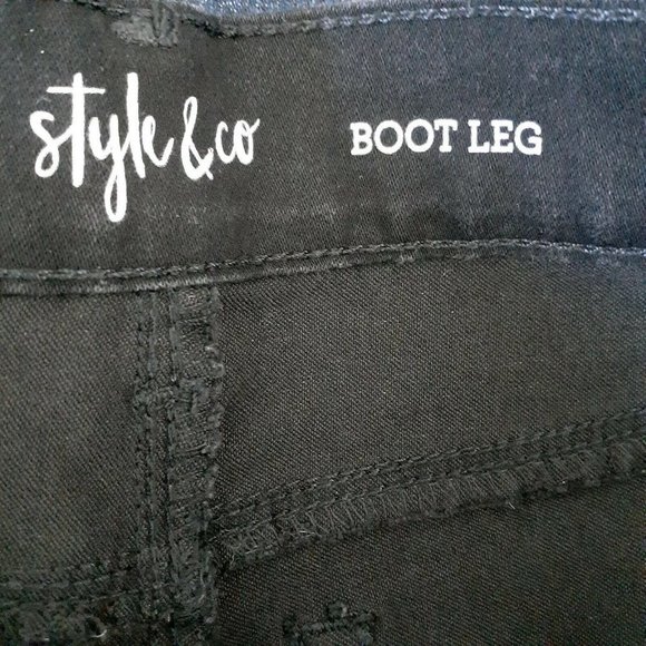 Style & Co Women's Denim Jeans ~ Sz 2 ~Black - Picture 5 of 6